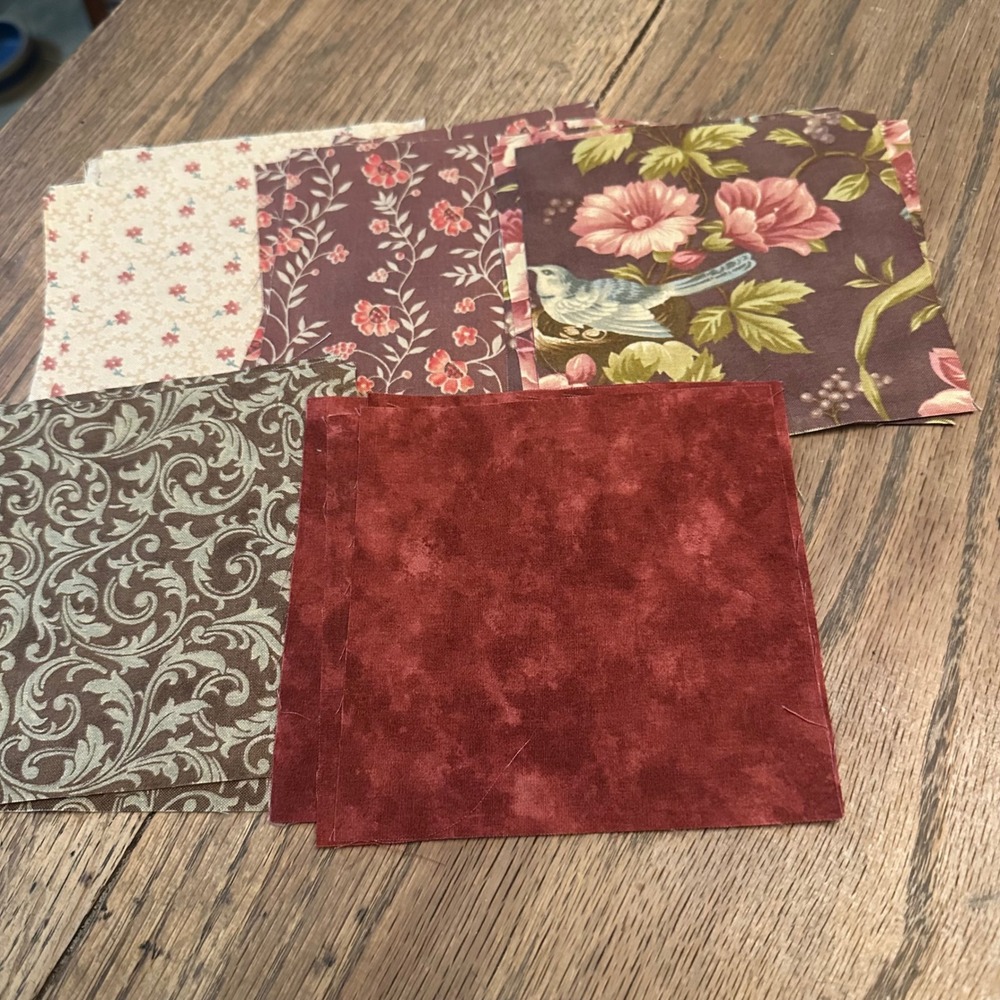 98 Precut 5 Inch Fabric Quilt Squares Floral Botanical Cotton Patchwork Lot - Picture 6 of 8